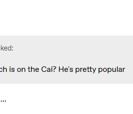 Someone sends me an ask about "cai"...