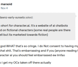 Turns out that means "character ai"